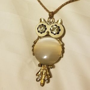 Modcloth Gemstone Encrusted Owl Necklace